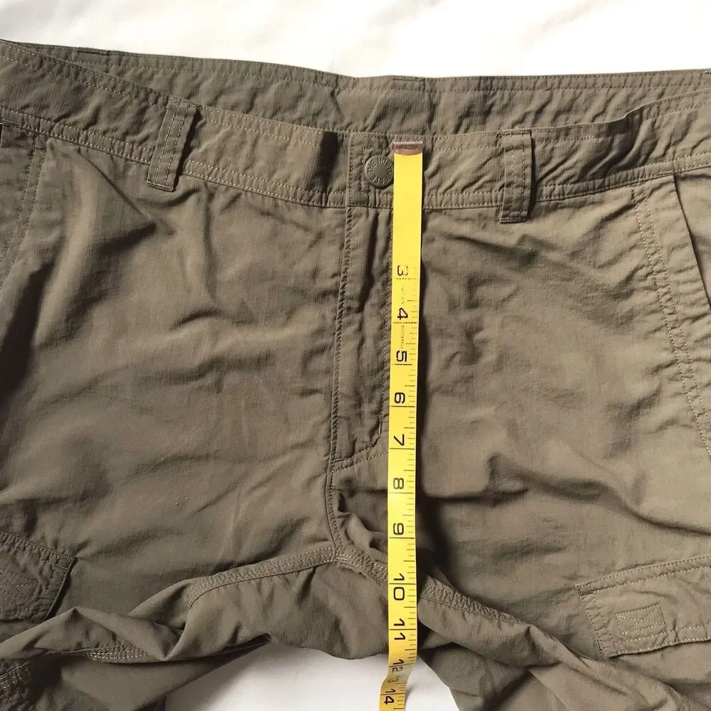 The North Face Cargo Shorts Ripstop Mens 34 Moss Nylon Outdoor Hiking T338 T738